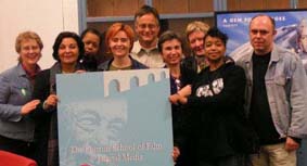 Click on image to see full-sized version With Rod Stoneman (centre) at the the Huston School of Film & Digital Media, National Uni of Ireland, Galway