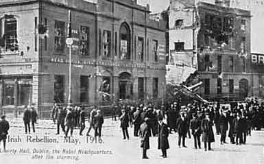 View of Liberty Hall after rising