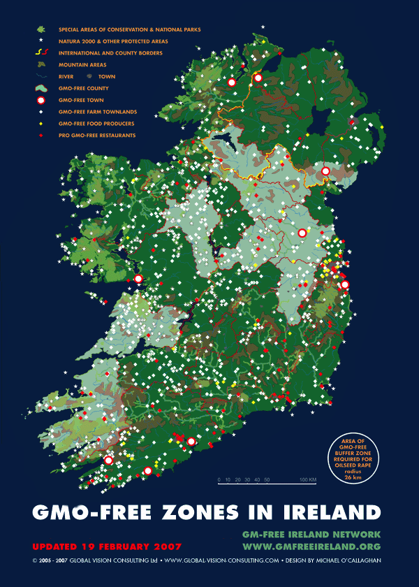 Map Of Ireland In Irish. GM Free Map of Ireland as of