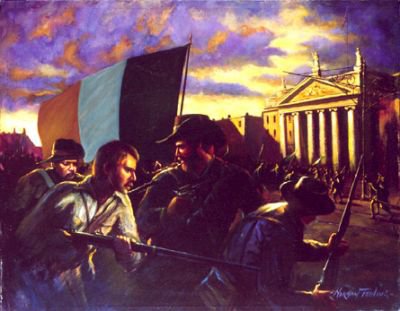 Painting of 1916 Rising (source: Save Moore Street FB site)