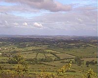 "Splendid panoramic view to the west from the Lough-an-Leagh mountain in County Cavan."