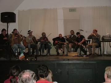 Click on image to see full-sized version Mick Flynn, Danny Burke, Ger Hoyne, Sonja O'Brien, Paul Stafford, Michel Bonamy, Davie Spillane, Peadar Reilly.