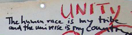 the human race is my tribe and the universe is my country