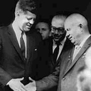 JFK & Kruschev. Together they shared the responsibility for the poverty of the Cuban people & the repression of its dissidents. In ireland we had pictures of JFK. In cuba they did Che.