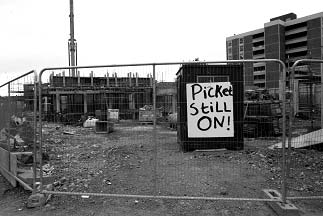 Picket Sign On Ballymun Building Site