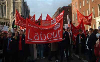 Sea of red at today's demo