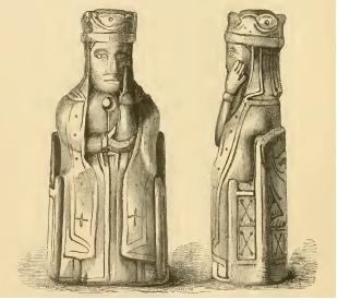 Illustration of the chess king found in Clonard Co. Meath
