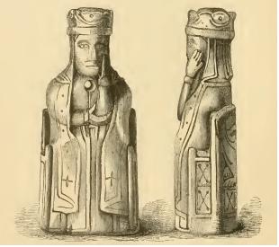 Illustration of the chess king found in Clonard Co. Meath