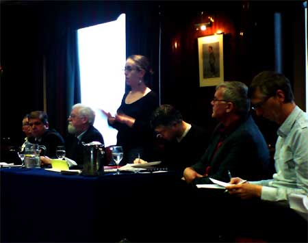 Part of the panel at Saturday's meeting