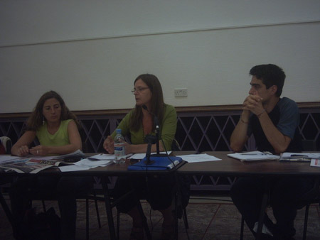 Click on image to see full-sized version Argentina Solidarity Campaign discussion panel.