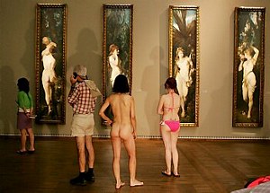 the 4 seasons. depicted as 4 naked women. being appreciated by a naked man and a woman in a bikini. This is Our Culture & Civilisation .:.