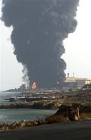15,000 tonnes of Oil so far have entered the sea as Lebanon's power plant burns