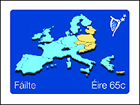 The 25 state accession stamp of Bertie's EU presidency - swapped Crete for Cyprus & left the balkans and Lebanon out.