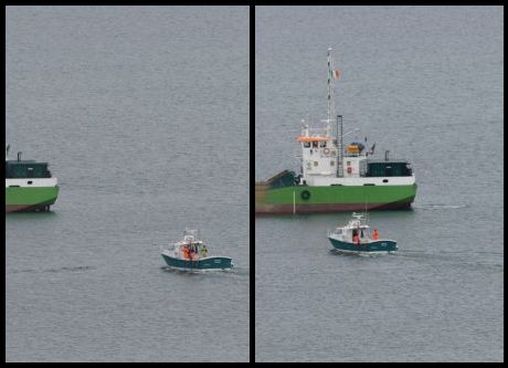 Click on image to see full-sized version support boat cuts across path
