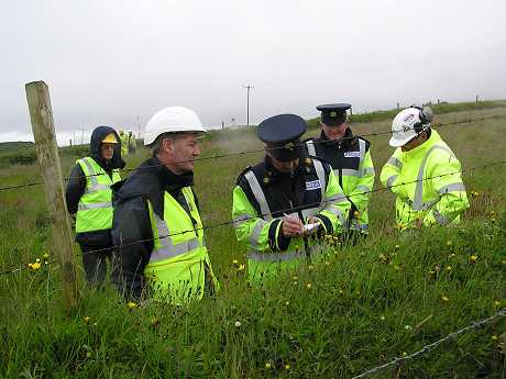 Gardai in tow