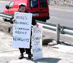  John Jefferies making his protest heard 