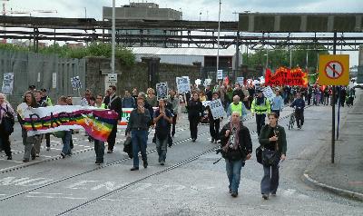 Protest arrives at Alexandra Basin