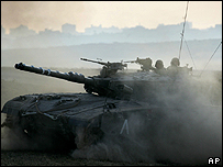 Israeli tank following orders in Gaza