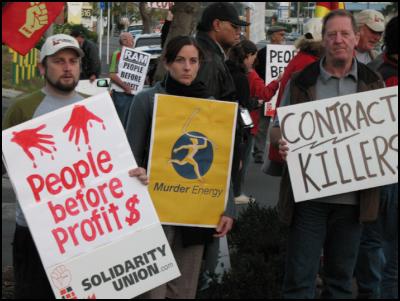 protest at Murder Energy