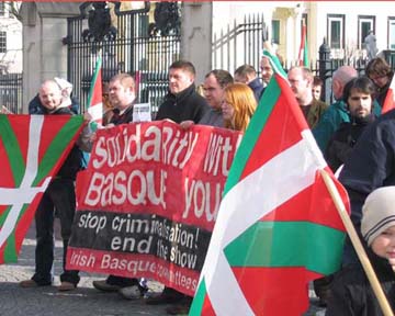 Protest in Belfast in solidarity with repressed Basque political movement