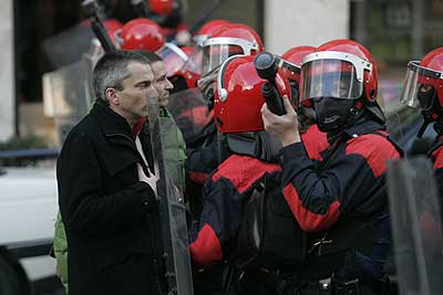 Basque police with their arms