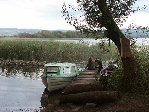 ecotopia 2002 Co.Clare boat in lake reeds