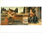 Click on image to see full-sized version Da Vinci's annunciation, when Gabriel visited the teenage Mary & told her it wasn't a crime, she'd be a virgin.