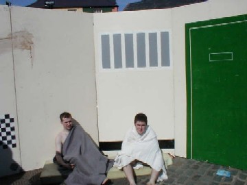 gra activists re enact a mock Long Kesh Cell!