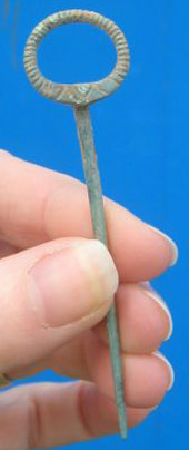 NRA image of pin found at temple site