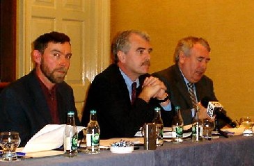 Dr Ian Atack (Chairing The Press Conference), Finian McGrath (Independent TD) And Joe Costello (Labour TD)