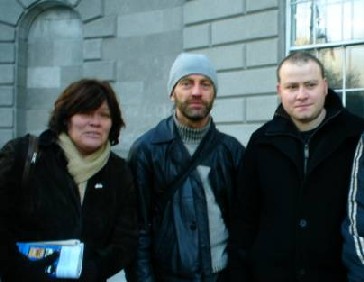 Joan Collins, Jon Glackin And Mark Grehan