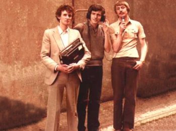 Conor O'Reilly (centre) 'lawless' pirate DJ in 1979/80