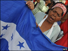 Every day this little old lady appears in a Honduran related photograph. She's quite a case & still on the street.