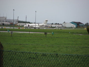Click on image to see full-sized version Unmarked USAF jet protected with our taxes