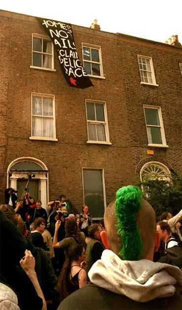 The squat on Upr Leeson Street, whose occupants had moved out a few days previously