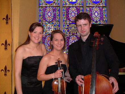 L to R.  Katrina, Gina Maria and Eoin pictured after the recital.