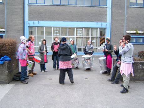 outside the arts centre in Ballina