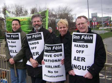 Gerry Adams, Cllr Felix Gallagher & Cllr Dessie Ellis