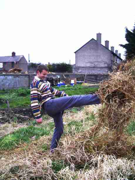 kieran kickin' away the shite