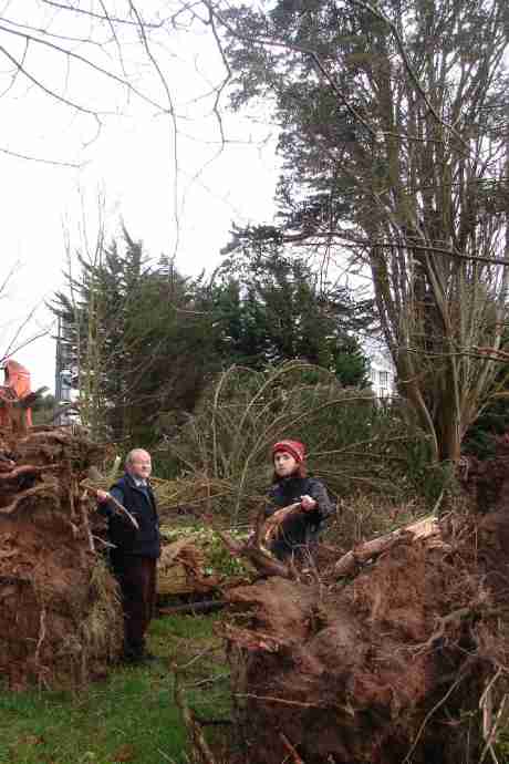 Me and Brother Anthony of Glenstal, supporting the retention of these trees