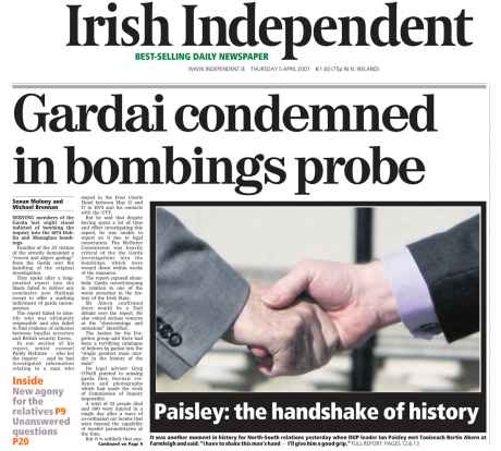 Click on image to see full-sized version The answer to Cusack - in the Irish Independent (see link in text)