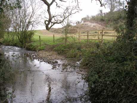 Rath Lugh, road track and the Gabhra River