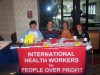 Patricia Campbell (left) with other international delegates