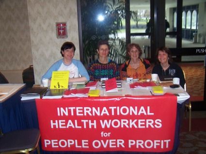 Patricia Campbell (left) with other international delegates
