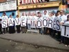 Spelling it out -- of the protesters on Sunday (some of the 1916 leaders' descendants in front)