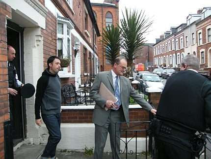 Click on image to see full-sized version Benat being arrested at his home