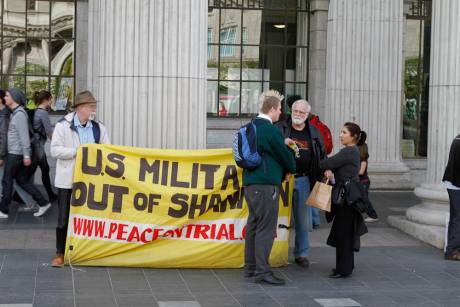 Outside GPO with Iranian woman and Dublin schoolkid 