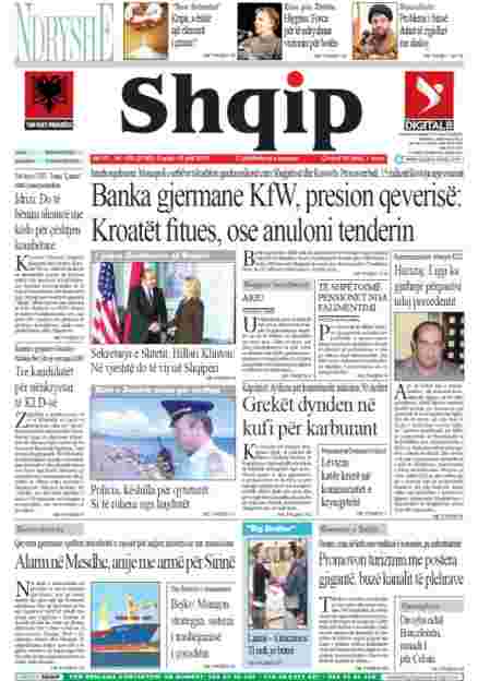 'Mentioning the War' features in a number of Albanian national daily newspapers