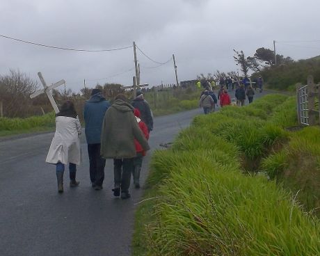 Going up the hill at Glengad