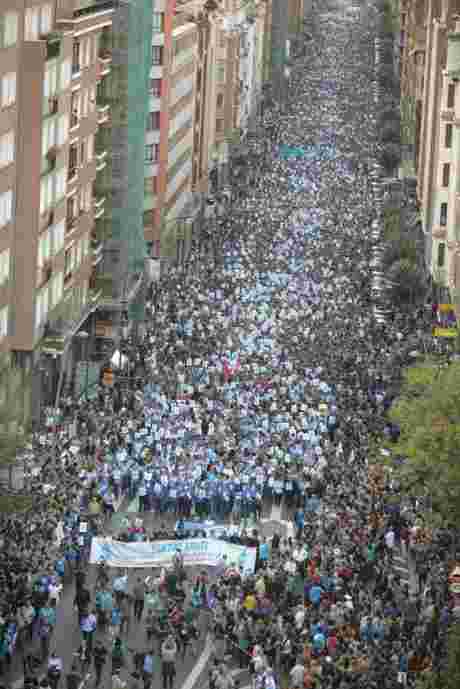Demonstration in Bilbao last October in solidarity with political prisoner campaigning organisation Herrira 